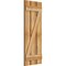 Ekena Millwork Spaced Board-n-Batten Shutters w/Z-Bar, Rough Sawn Western Red Cedar, 17 1/8W x 44H, PR RBS06Z17X044RWR - alternate 2